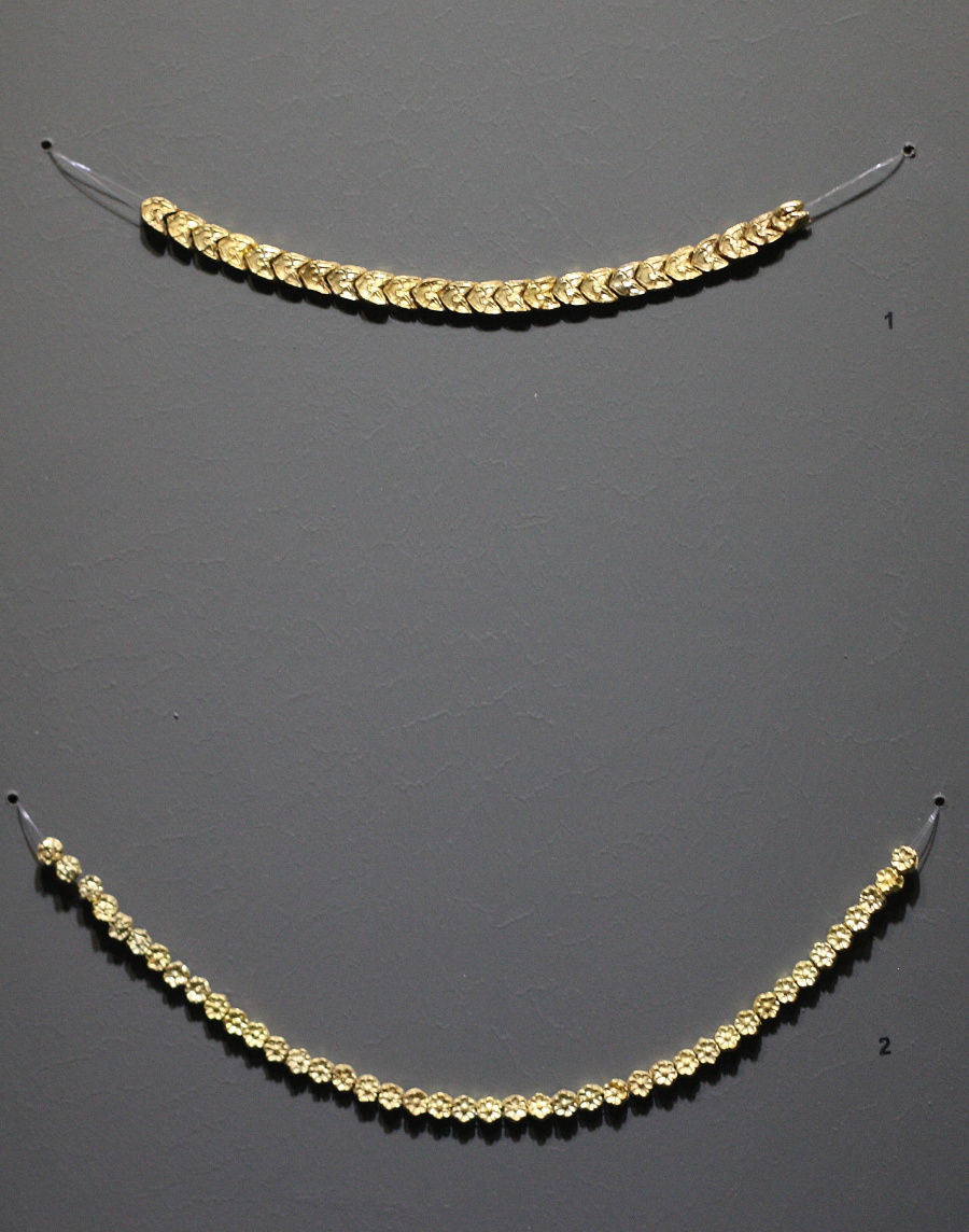 Golden Mycenaean Age Necklace Volos Museum